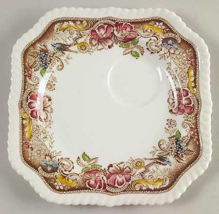 Devonshire Brown Multicolor Snack Plate