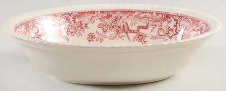 Devonshire Red 9" Oval Vegetable Bowl