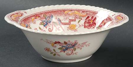 Devonshire Red Multicolor Lugged Cereal Bowl