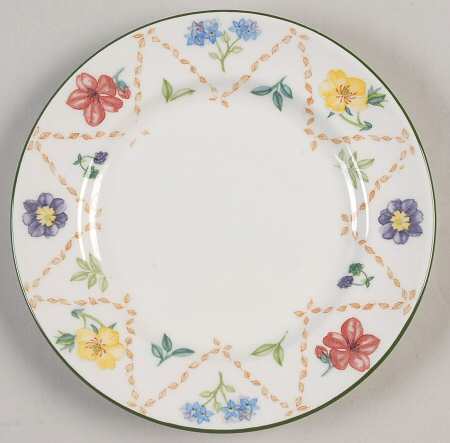 Diamond Flowers Bread & Butter Plate