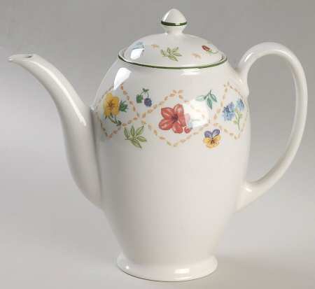 Diamond Flowers Coffee Pot & Lid
