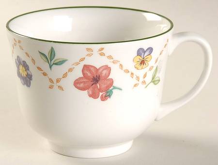Diamond Flowers Flat Cup