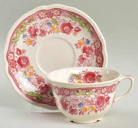 Dorchester Flat Cup & Saucer Set by Johnson Brothers