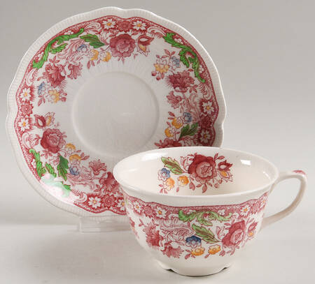 Dorchester Flat Cup & Saucer Set by Johnson Brothers