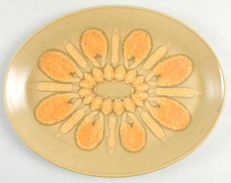Dorado (Beige Orange) 13" Oval Serving Platter