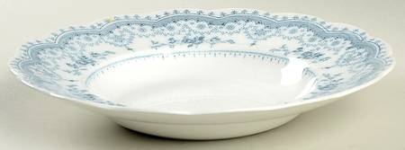 Dorothy (Blue Transfer, No Trim) Large Rim Soup Bowl
