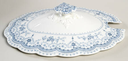 Dorothy (Blue Transfer, No Trim) Lid for Oval Vegetable
