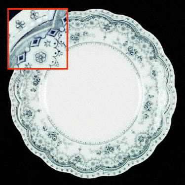 Dorothy (Blue Transfer, No Trim) Luncheon Plate