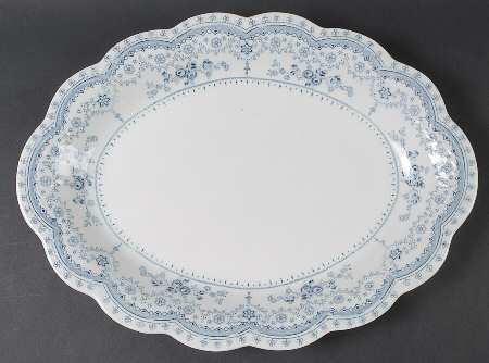 Dorothy (Blue Transfer, No Trim) 16" Oval Serving Platter