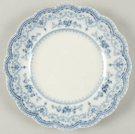 Dorothy (Blue Transfer, No Trim) Salad Plate