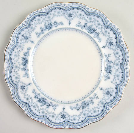 Dorothy (Blue Transfer, Gold Trim) Salad Plate