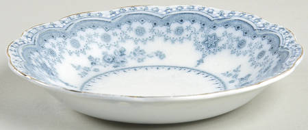 Dorothy (Blue Transfer, Gold Trim) Fruit/Dessert (Sauce) Bowl