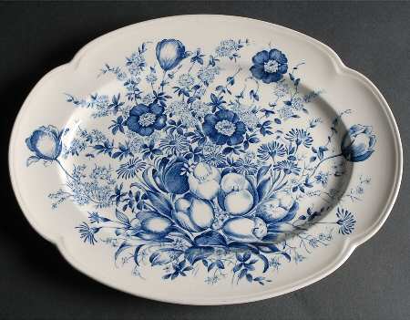 Dover Blue 12" Oval Serving Platter