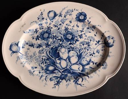 Dover Blue 14" Oval Serving Platter