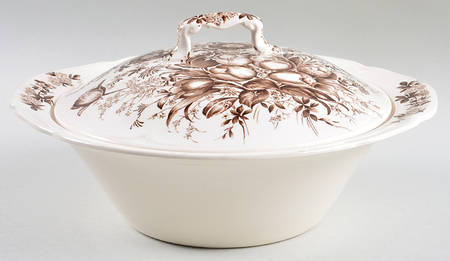 Dover Brown Round Covered Vegetable