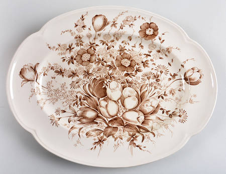 Dover Brown 14" Oval Serving Platter