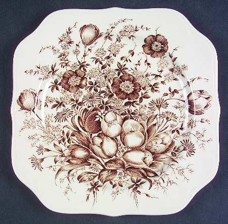 Dover Brown Square Salad Plate