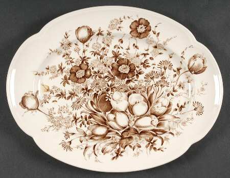 Dover Brown 12" Oval Serving Platter