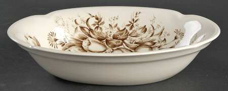 Dover Brown 9" Oval Vegetable Bowl