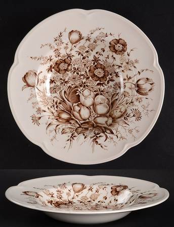 Dover Brown Rim Soup Bowl