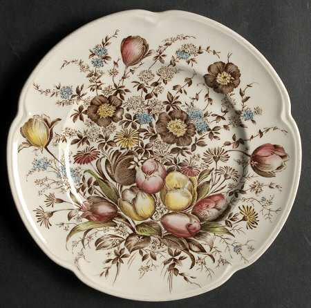 Dover Brown Multicolor Salad Plate