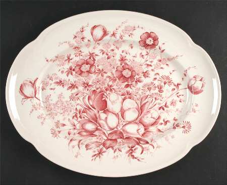 Dover Red 16" Oval Serving Platter