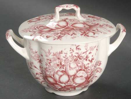 Dover Red Sugar Bowl & Lid