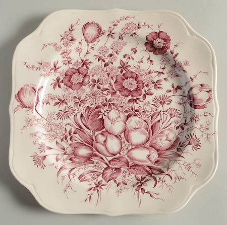 Dover Red Square Salad Plate