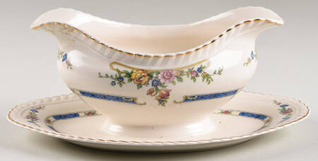Eastbourne (Old English) Gravy Boat with Attached Underplate