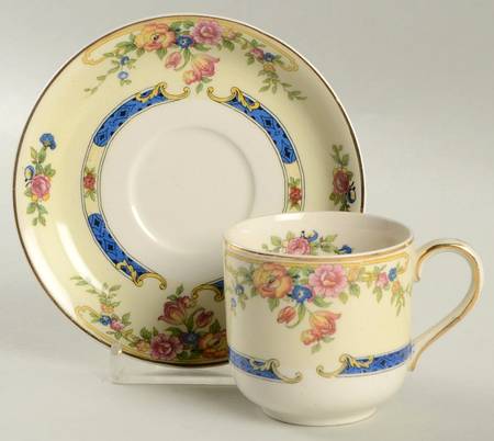 Eastbourne (Pareek) Flat Demitasse Cup & Saucer Set by Johnson Brothers
