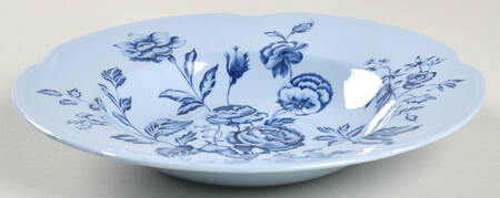 Elizabeth Blue (Blue Background) Rim Soup Bowl