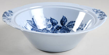 Elizabeth Blue (Blue Background) Round Vegetable No Lid