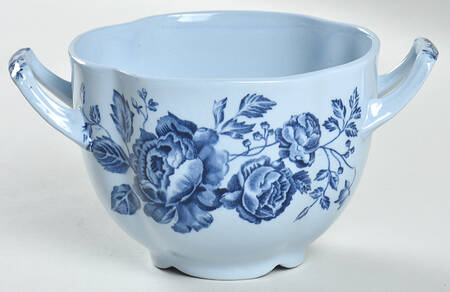 Elizabeth Blue (Blue Background) Sugar Bowl No Lid