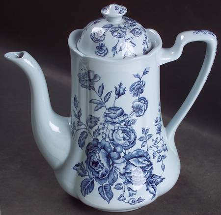 Elizabeth Blue (Blue Background) Coffee Pot & Lid