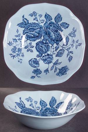 Elizabeth Blue (Blue Background) Square Cereal Bowl