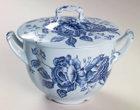 Elizabeth Blue (Blue Background) Sugar Bowl & Lid