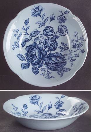 Elizabeth Blue (Blue Background) Fruit/Dessert (Sauce) Bowl