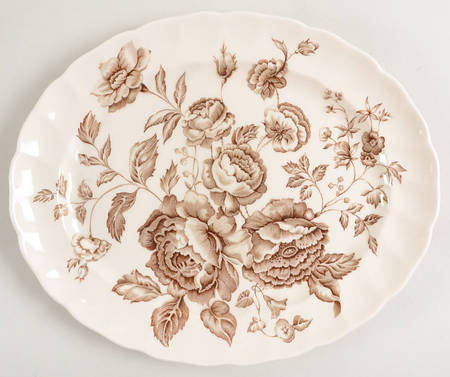 Elizabeth Brown 12" Oval Serving Platter