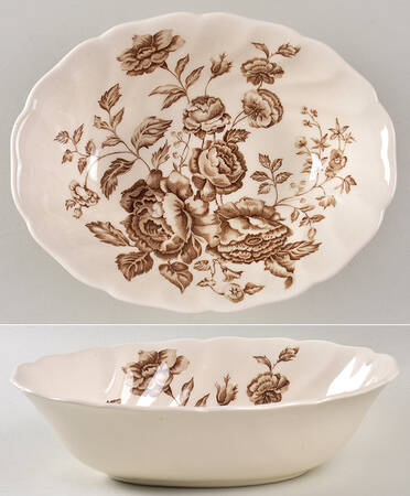 Elizabeth Brown 8" Oval Vegetable Bowl