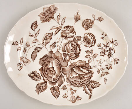 Elizabeth Brown 14" Oval Serving Platter