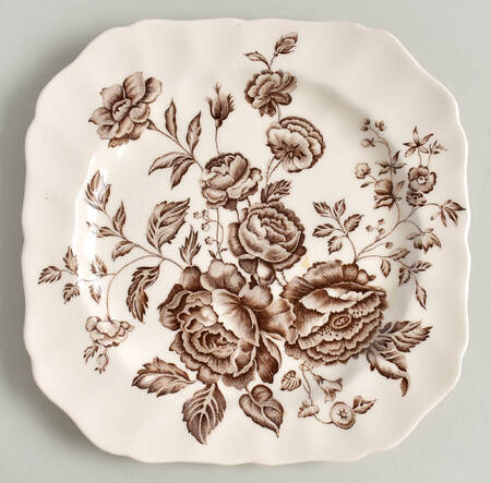 Elizabeth Brown Square Salad Plate