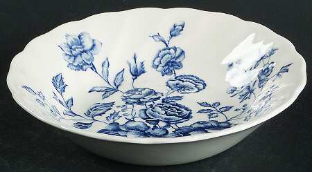 Elizabeth Blue (White Background) Fruit/Dessert (Sauce) Bowl