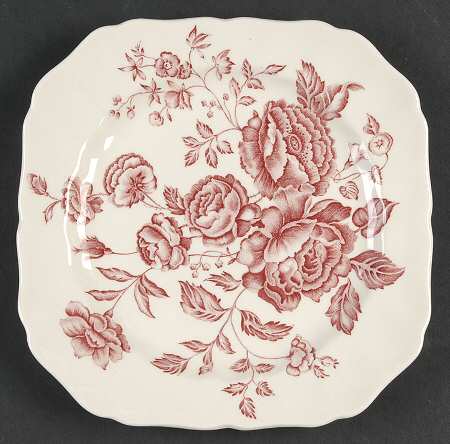 Elizabeth Pink Square Salad Plate