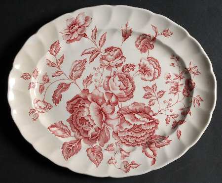 Elizabeth Pink 11" Oval Serving Platter