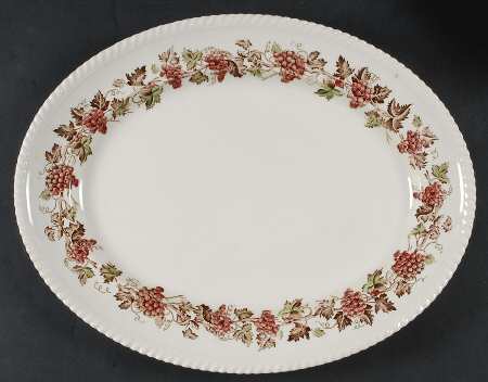 Empire Grape 16" Oval Serving Platter