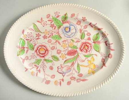 English Bouquet (Old English) 15" Oval Serving Platter