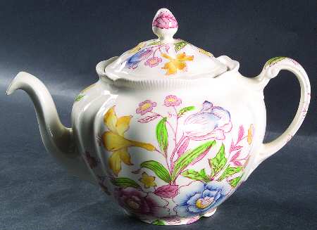 English Bouquet (Old Staffordshire) Teapot & Lid