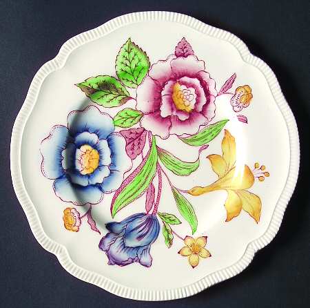 English Bouquet (Old Staffordshire) Bread & Butter Plate