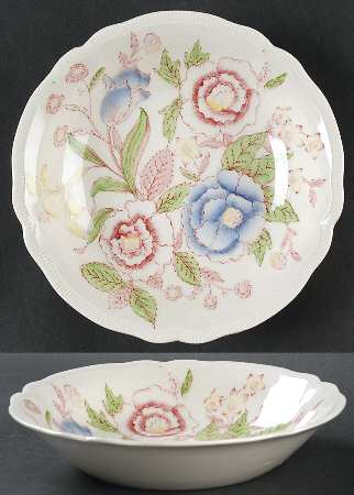 English Bouquet (Old Staffordshire) Coupe Soup Bowl