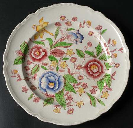 English Bouquet (Old Staffordshire) 12" Chop Plate (Round Platter)